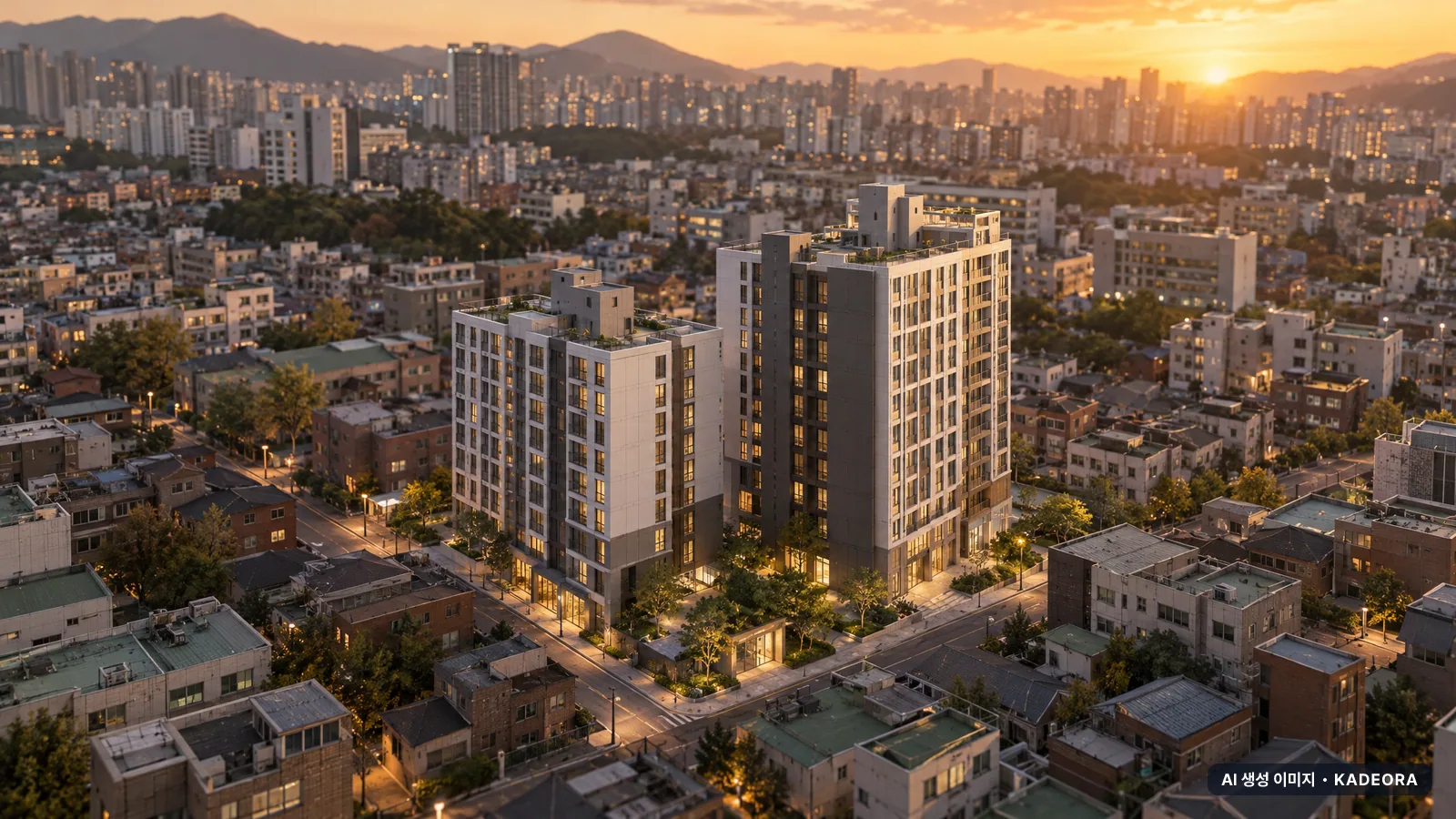 부산 영도구 봉래동3가 137번지 일원 가로주택정비 단지 전경 AI 상상도(저녁) — 영도구 아파트 분양