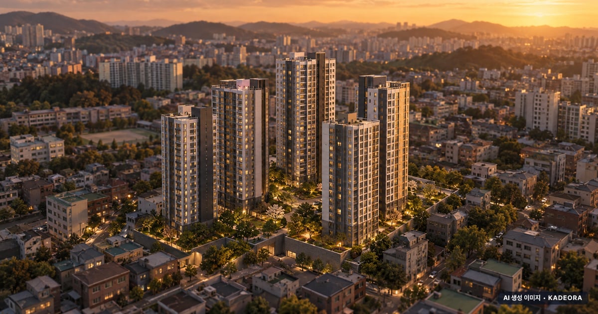 이천 증포5지구 칸타빌 에듀파크 5개동·최고 24층·총 355세대 기준 AI 상상도 — 실제와 다를 수 있음 이천 증포5지구 칸타빌 에듀파크 5개동·최고 24층·총 355세대 기준 AI 상상도(노을 항공) — 실제와 다를 수 있음