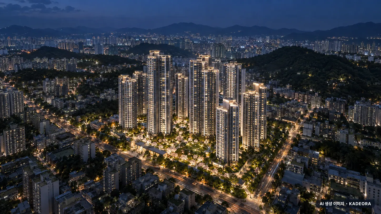 부산 연제구 연산12 재개발 단지 전경 AI 상상도 — 연제구 연산동 2,068세대