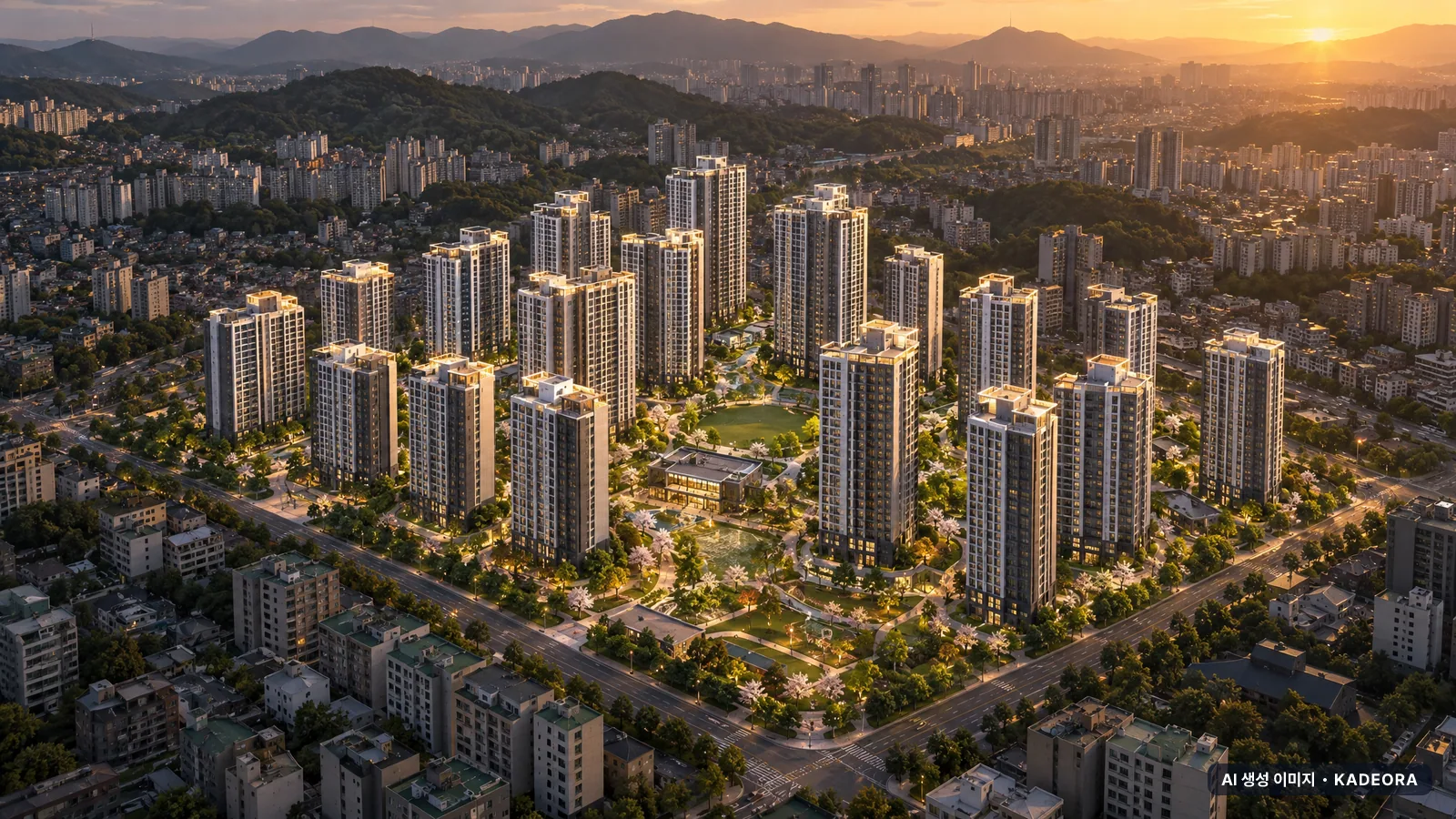 광안6 재개발 총 1,789세대 기준 AI 상상도(노을 항공) — 실제와 다를 수 있음