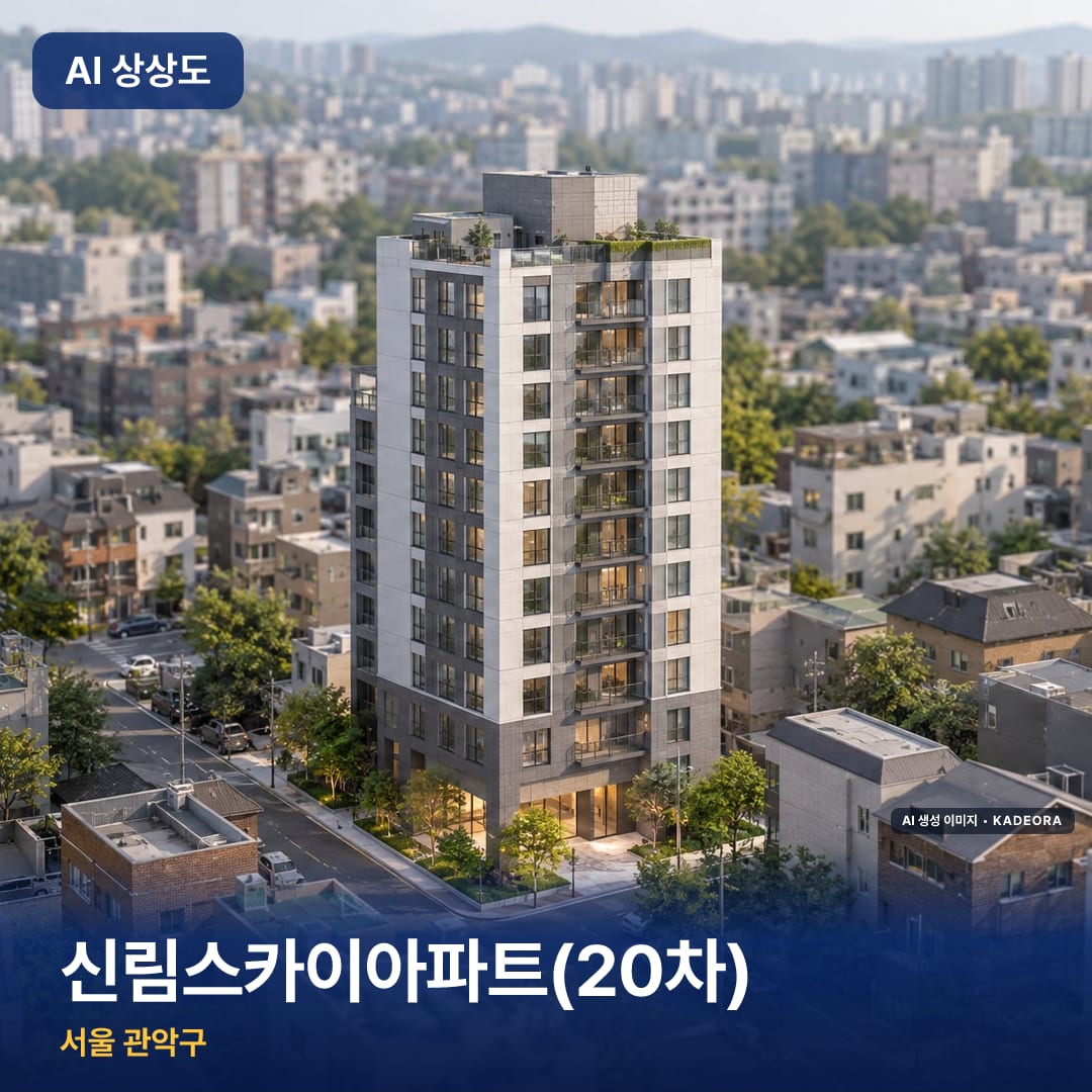 신림스카이아파트(20차) 단지 썸네일 — AI 생성 이미지