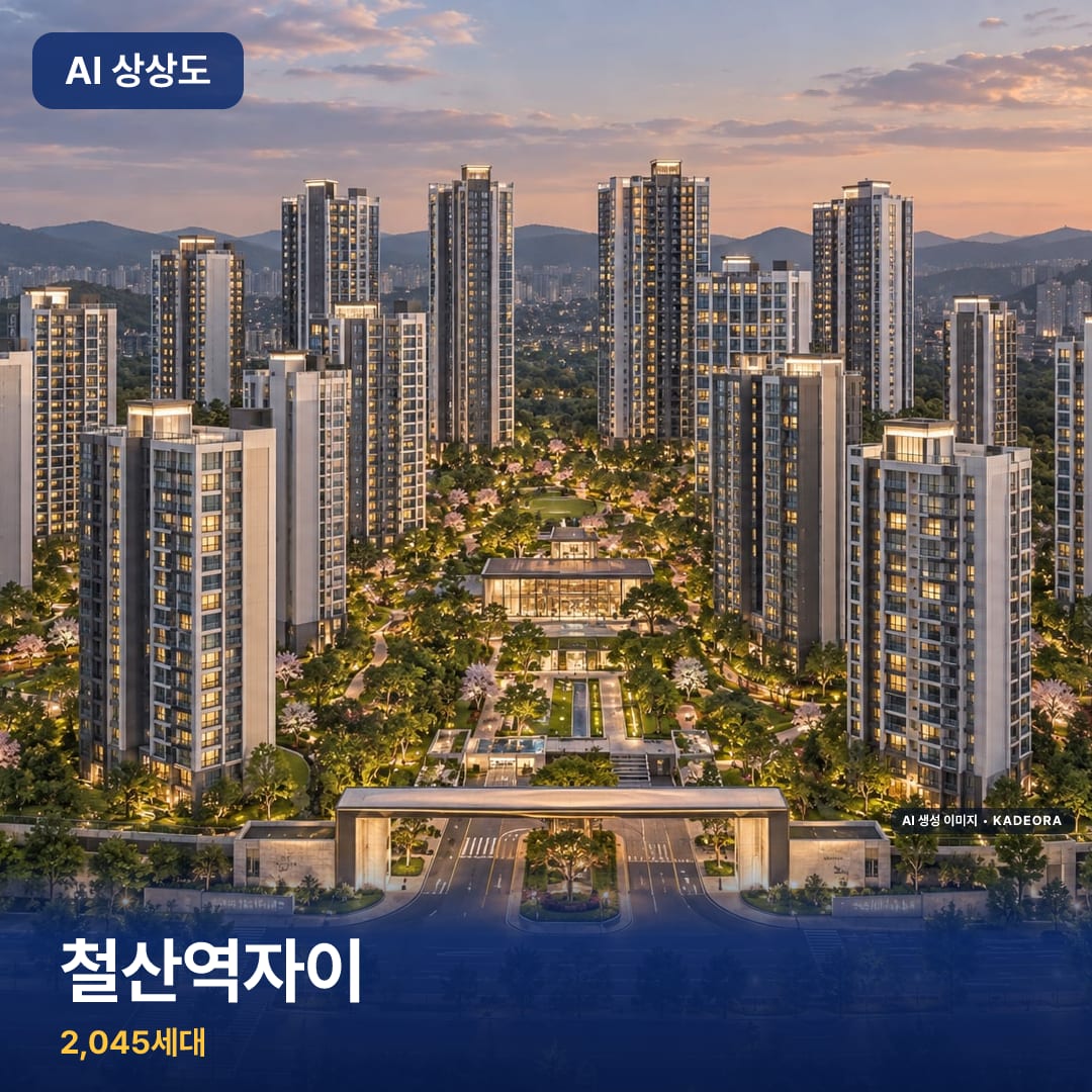 철산역자이 단지 썸네일 — AI 생성 이미지
