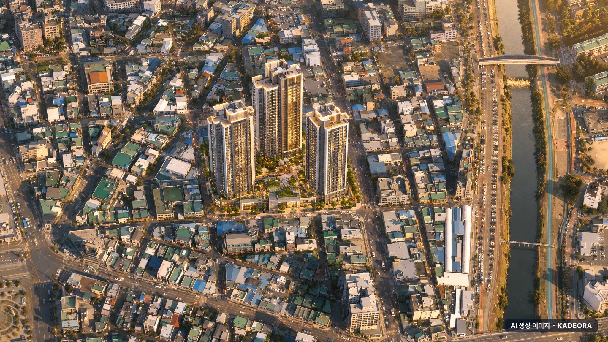 의정부역 센트럴 아이파크 단지 전경 AI 상상도(노을 항공) — 경기 의정부시 착공 400세대