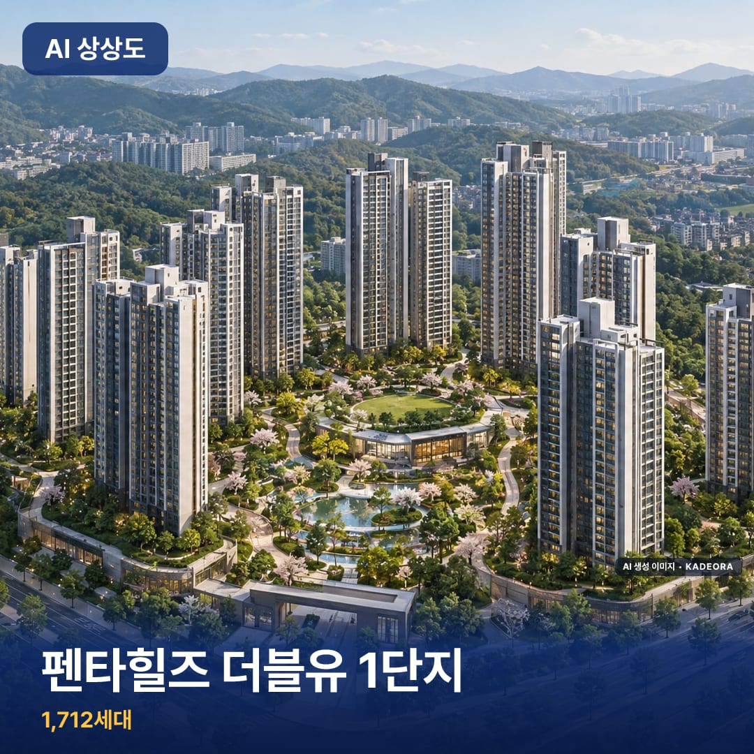 펜타힐즈 더블유 1단지 단지 썸네일 — AI 생성 이미지