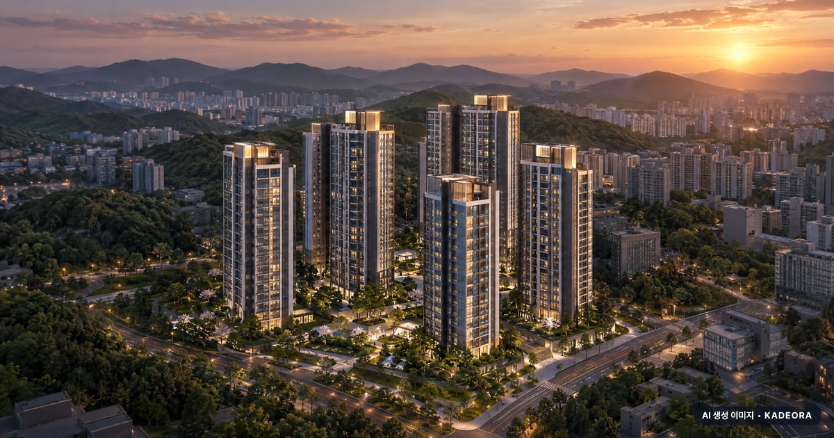 엘리프 창원 조감도 AI 상상도(노을 항공) — 경남 창원시 착공 349세대