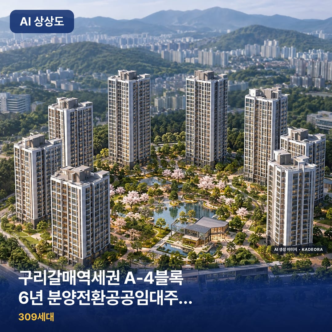구리갈매역세권 A-4블록 6년 분양전환공공임대주택(본청약) 단지 썸네일 — AI 생성 이미지
