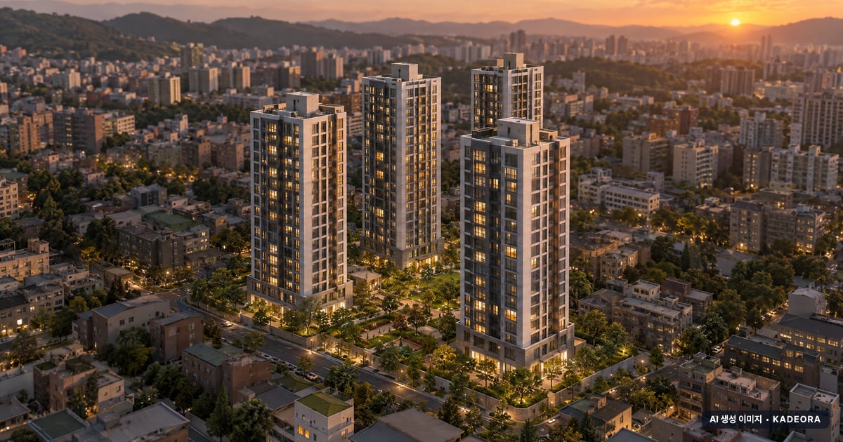 힐스테이트 양산더스카이 1단지 4개동·최고 20층·총 299세대 기준 AI 상상도(노을 항공) — 실제와 다를 수 있음