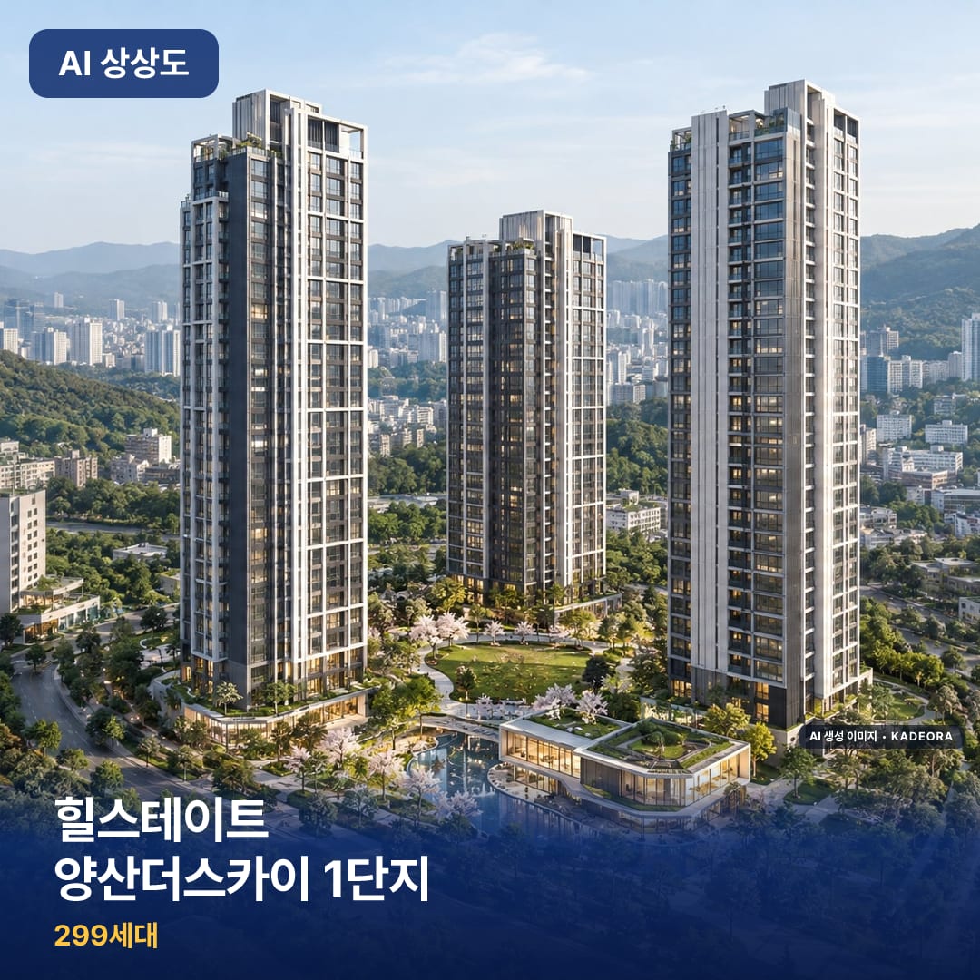 힐스테이트 양산더스카이 1단지 단지 썸네일 — AI 생성 이미지