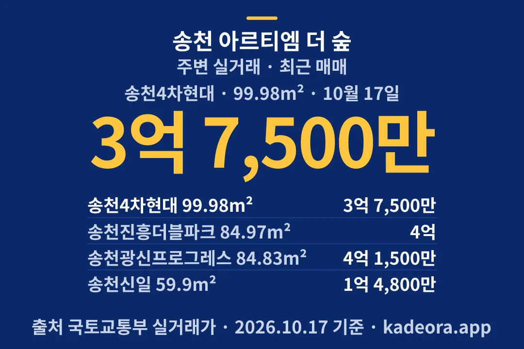 송천 아르티엠 더 숲 주변 실거래 — 전주시 아파트 분양