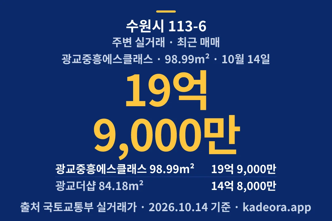 수원시 113-6 주변 실거래 — 수원시 아파트 분양
