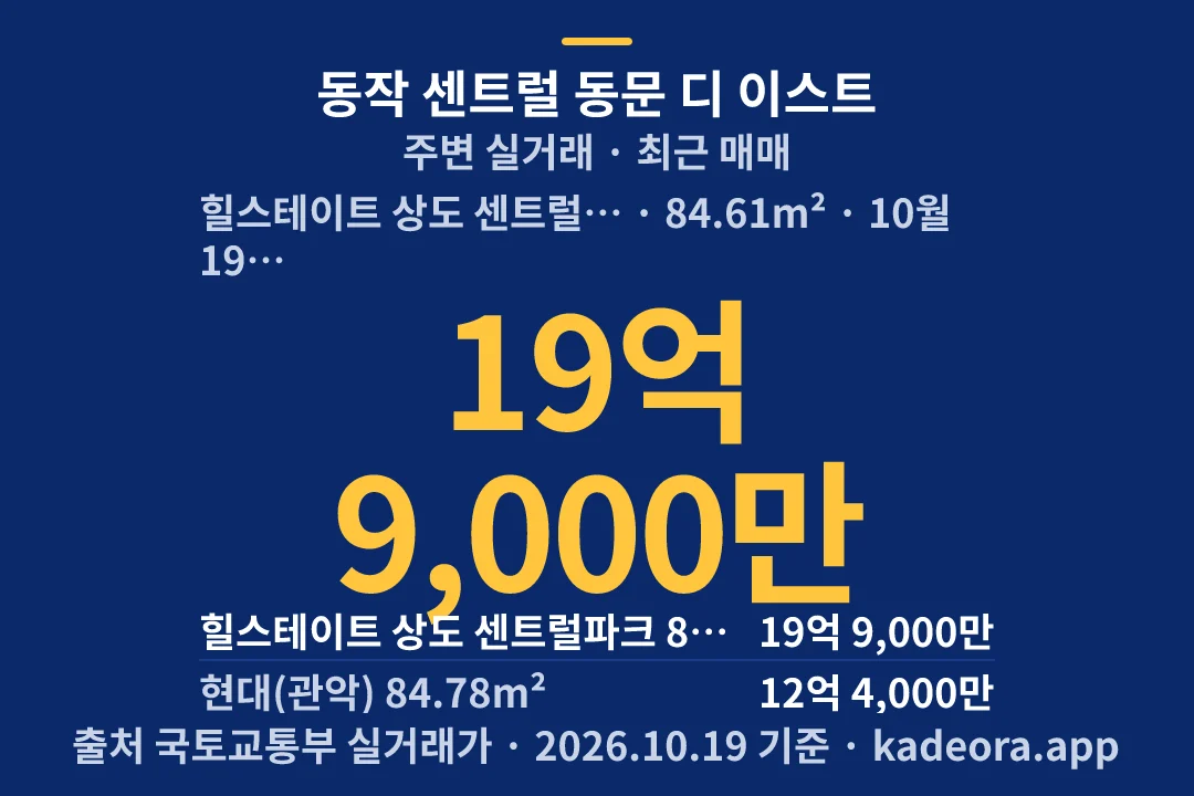 동작 센트럴 동문 디 이스트 주변 실거래 — 동작구 아파트 분양