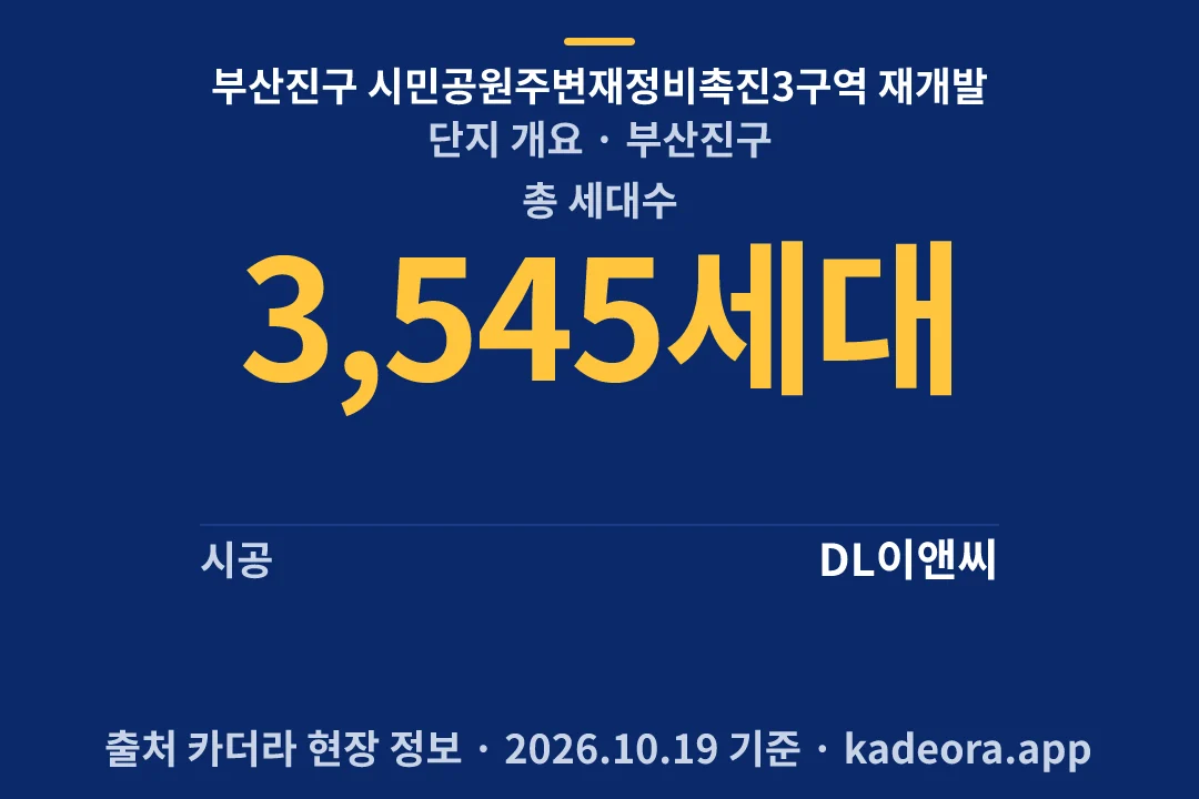 부산진구 시민공원주변재정비촉진3구역 재개발 단지 개요 — 부산진구 아파트 분양