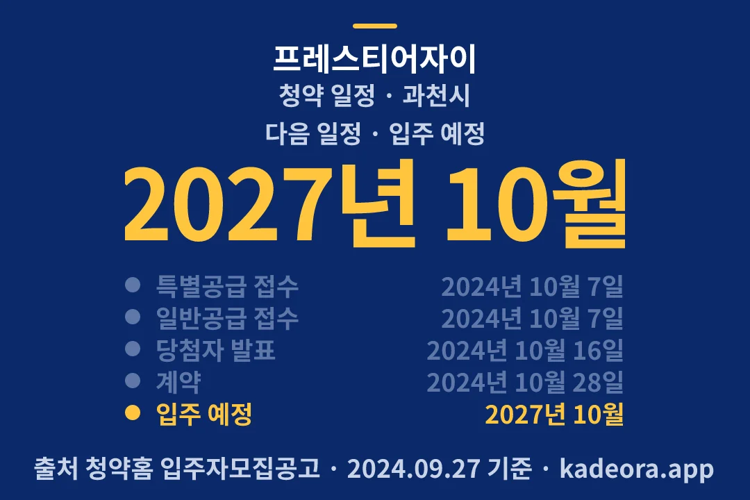 프레스티어자이 청약 일정 — 과천시 아파트 분양