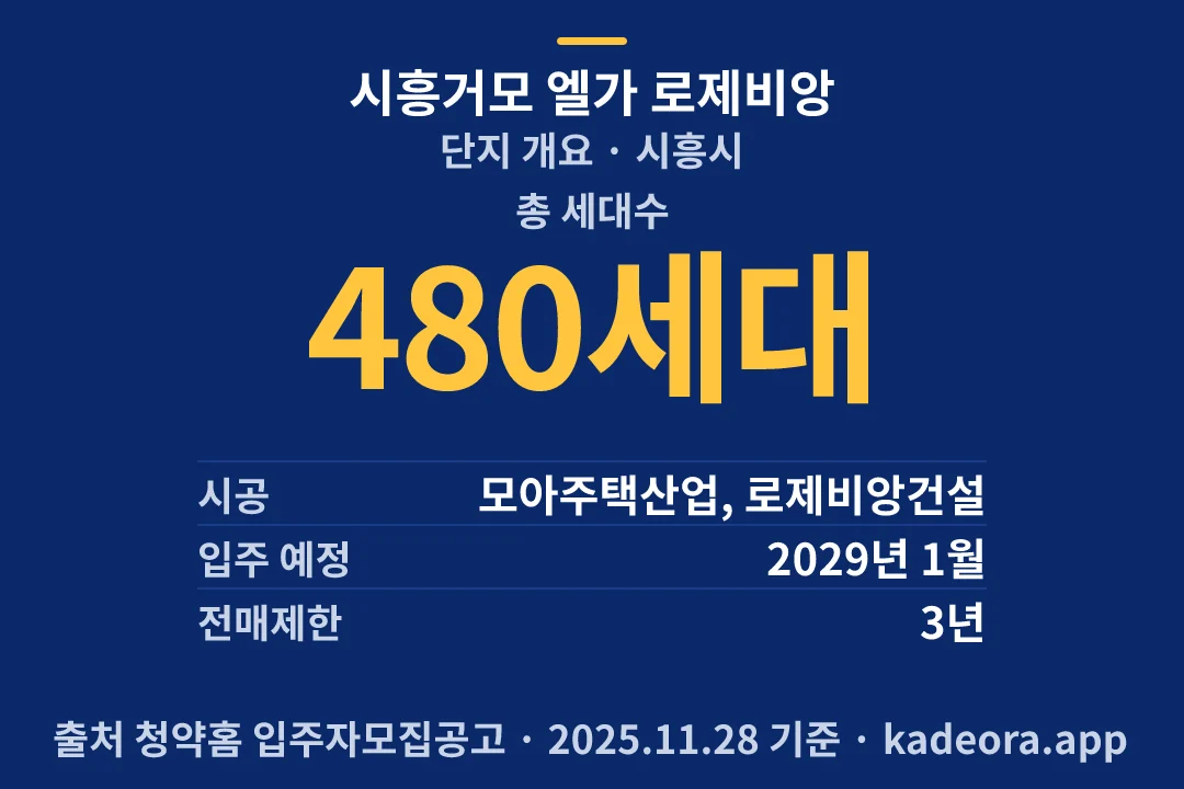 시흥거모 엘가 로제비앙 단지 개요 — 시흥시 아파트 분양