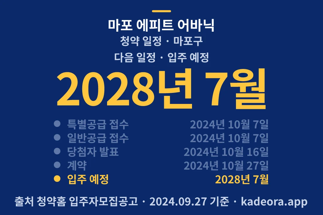 마포 에피트 어바닉 청약 일정 — 마포구 아파트 분양