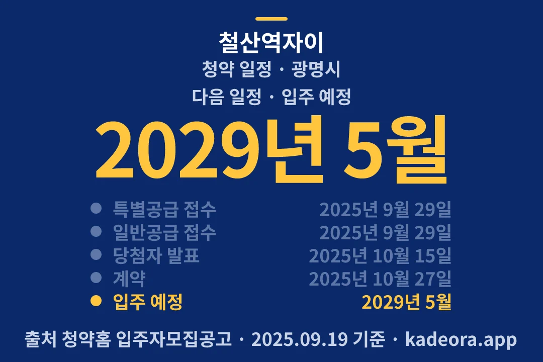 철산역자이 청약 일정 — 광명시 아파트 분양