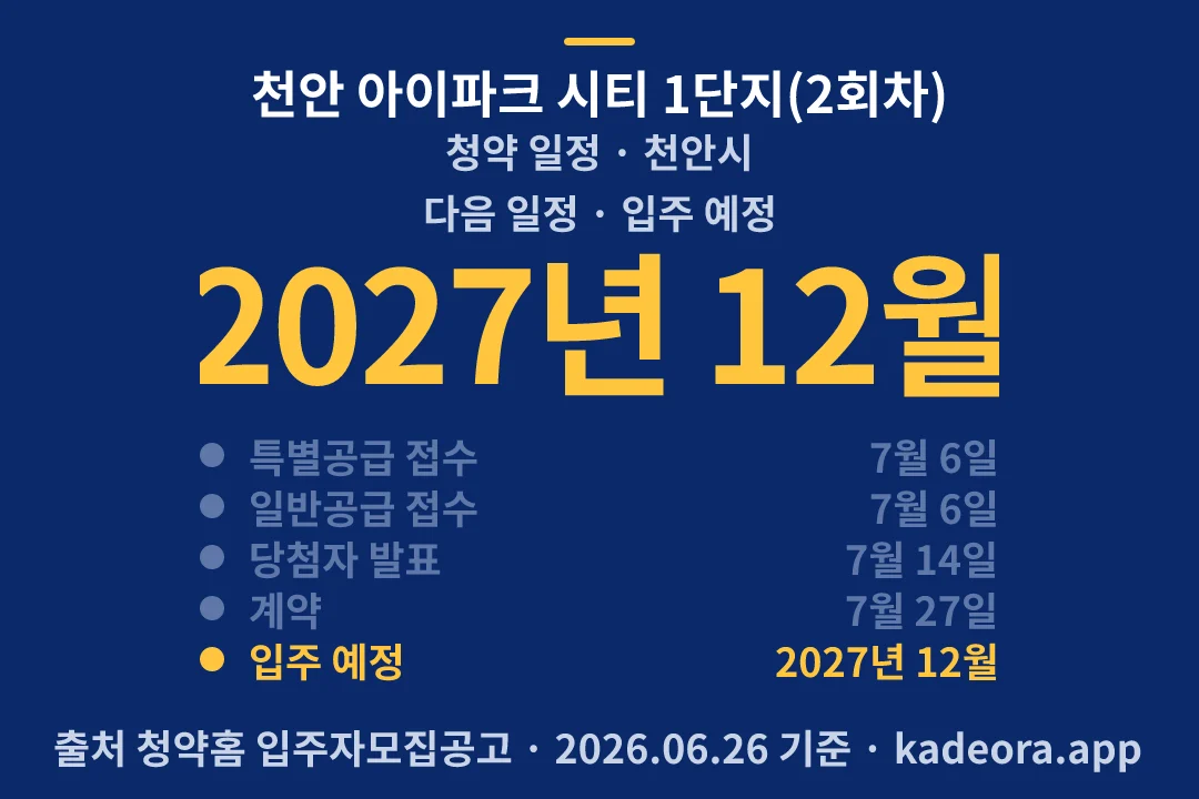 천안 아이파크 시티 1단지(2회차) 청약 일정 — 천안시 아파트 분양