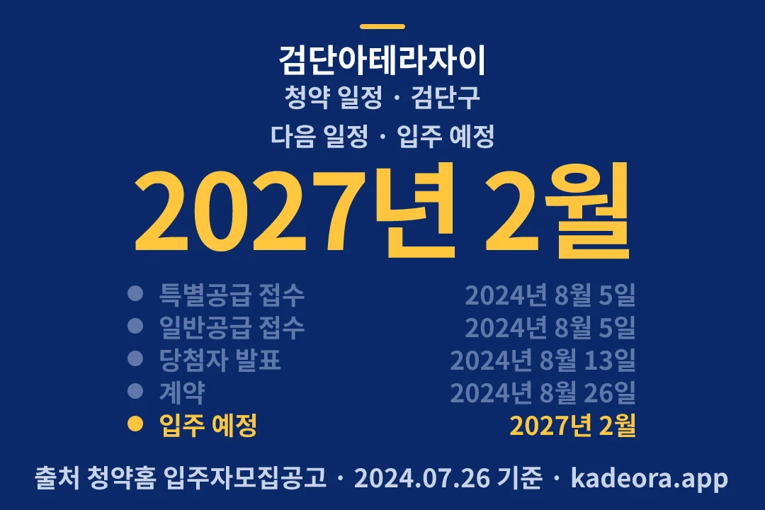 검단아테라자이 청약 일정 — 검단구 아파트 분양