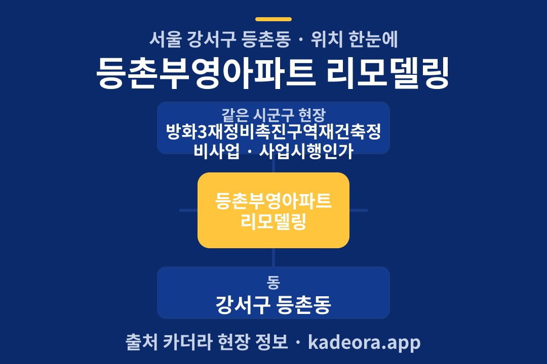 등촌부영아파트 리모델링 위치 개요도