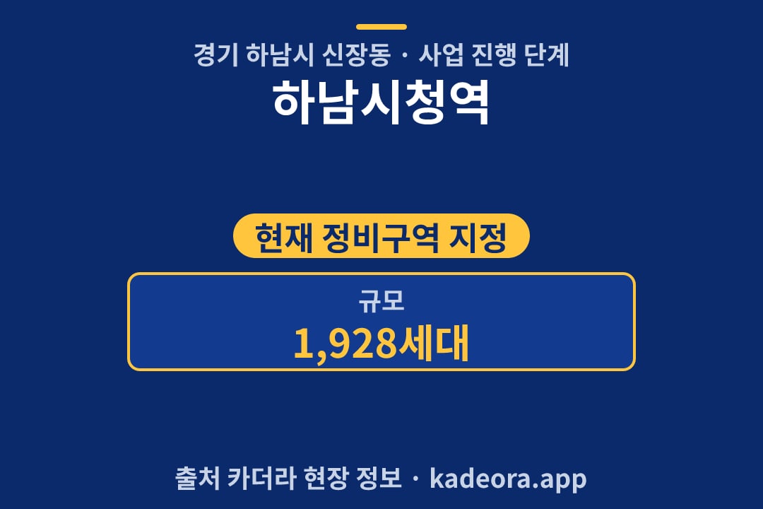하남시청역 재개발 단지 개요 카드