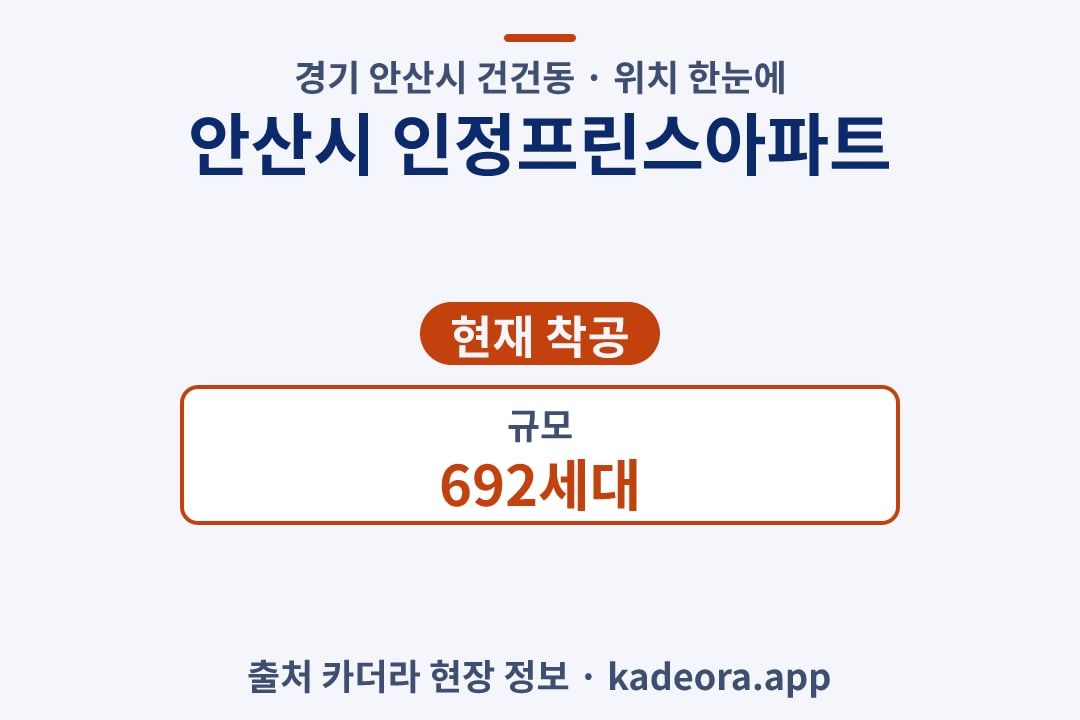 안산시 인정프린스아파트 위치 단지 개요 카드