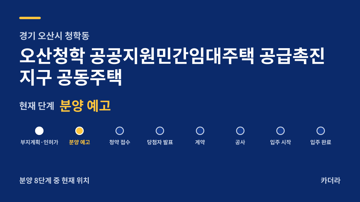 오산청학 공공지원민간임대주택 공급촉진지구 공동주택 사업 단계 — 오산시 아파트 분양