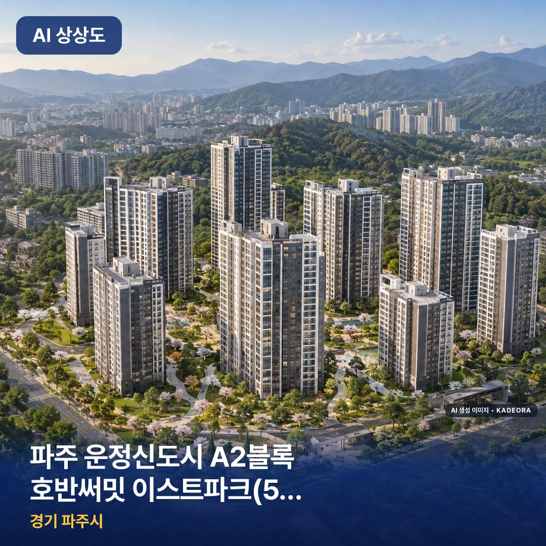 파주 운정신도시 A2블록 호반써밋 이스트파크(5차) 완공 AI 상상도 카드