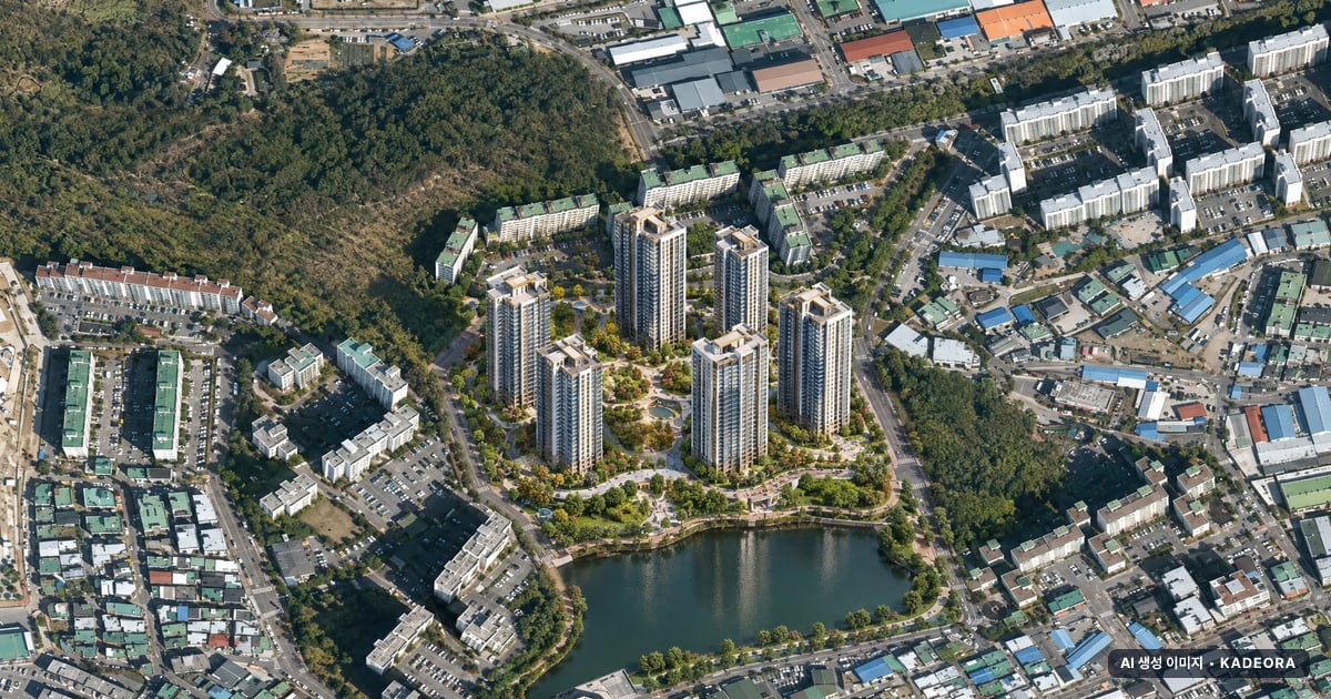 탑석 푸르지오 파크7 단지 전경 AI 상상도 — 의정부시 용현동 935세대