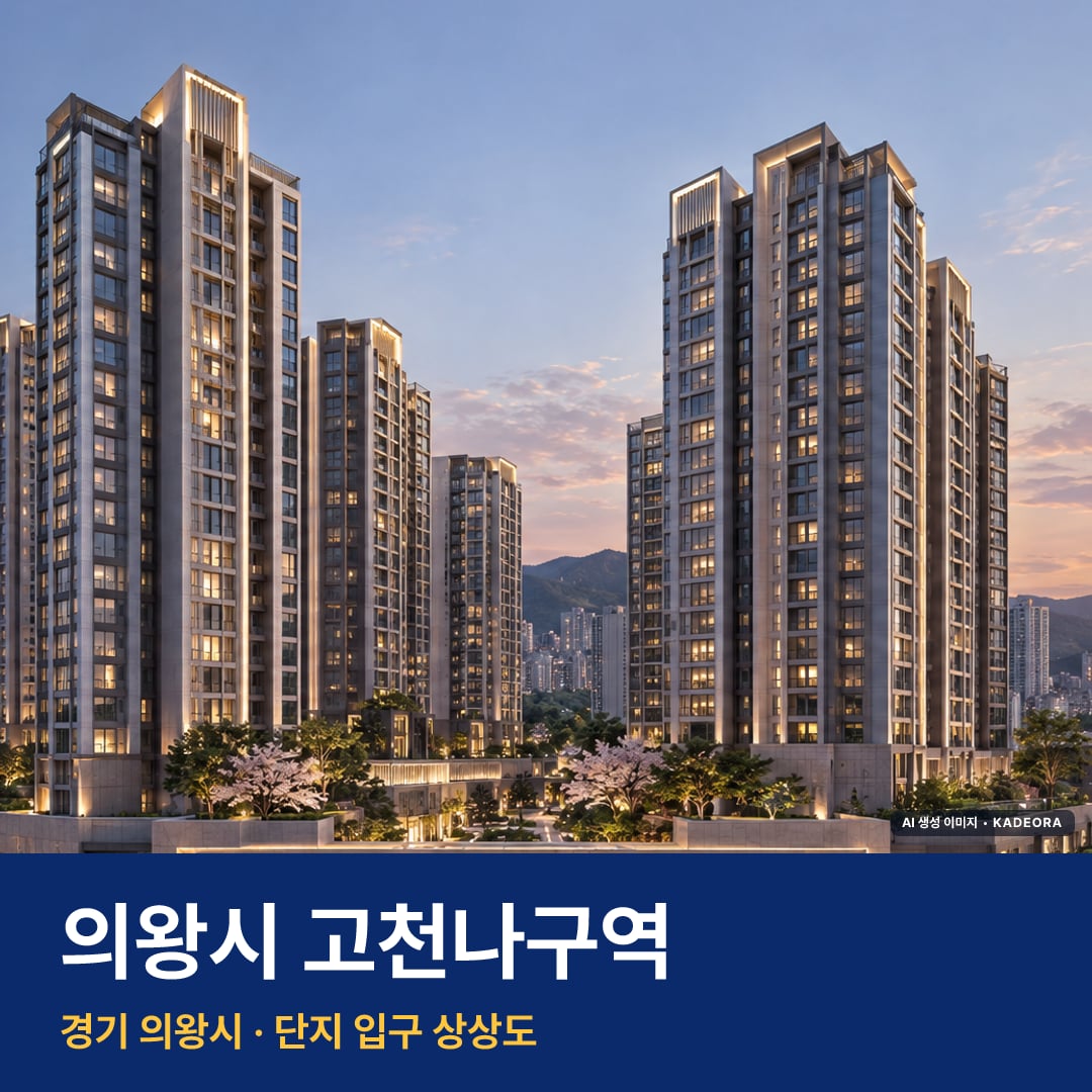 의왕시 고천나구역 분양가 주변 경관 · AI 생성 상상도 · 실제와 다를 수 있음