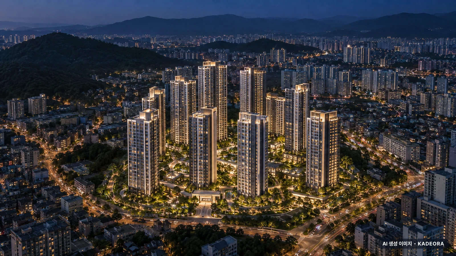 고천나 재개발 단지 전경 AI 상상도 — 의왕시 고천동 1,816세대