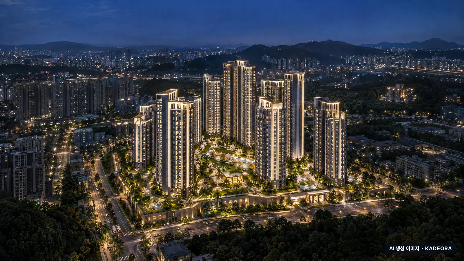 김해 신문 센트럴 아이파크 단지 전경 AI 상상도 — 김해시 신문동 1,379세대