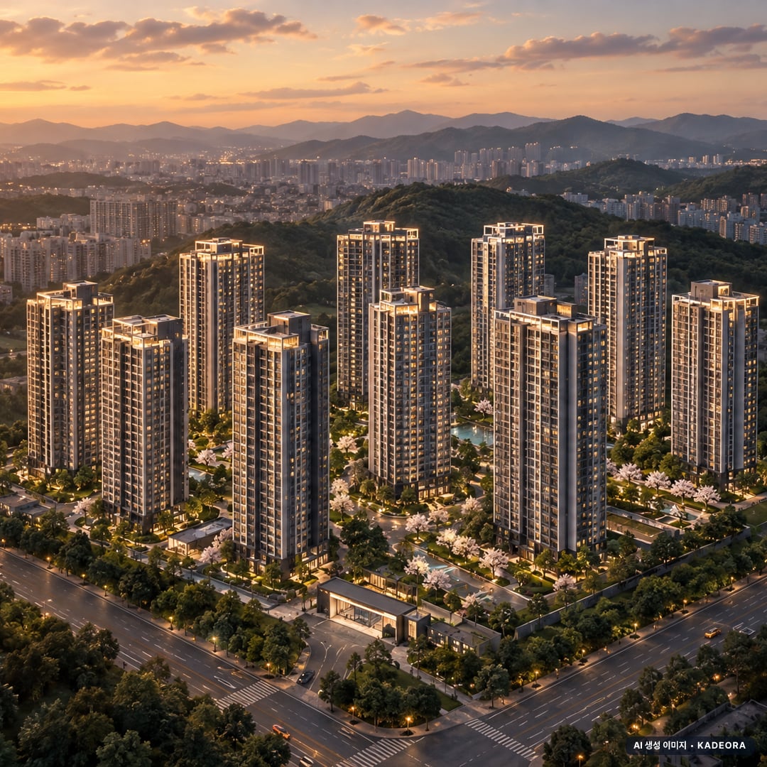 신영지웰 평택화양 단지 전경 AI 상상도(노을 항공) — 경기 평택시 착공 999세대