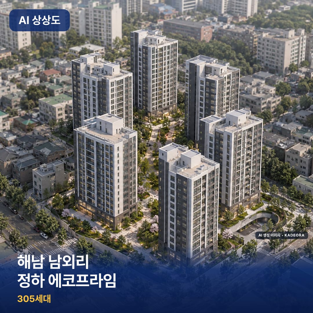 해남 남외리 정하 에코프라임 단지 썸네일 — AI 생성 이미지