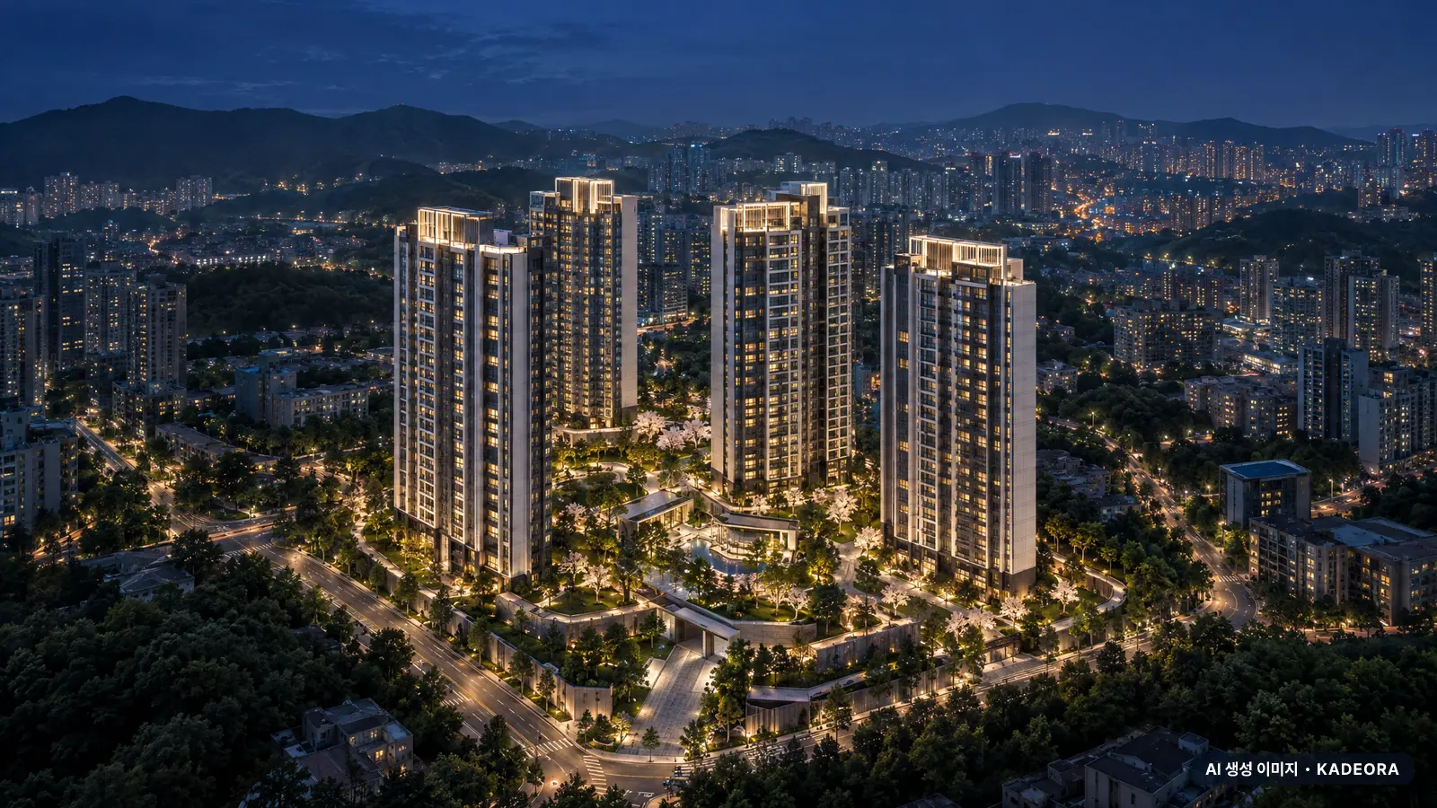 쌍용 더 플래티넘 서면 단지 전경 AI 상상도 — 부산진구 부전동 총 432세대