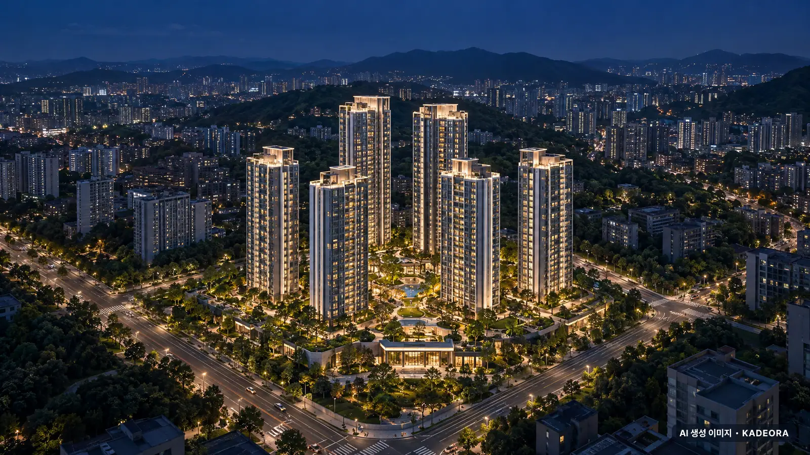 두산위브 더센트럴 부평 단지 전경 AI 상상도 — 부평구 삼산동 공급 141세대
