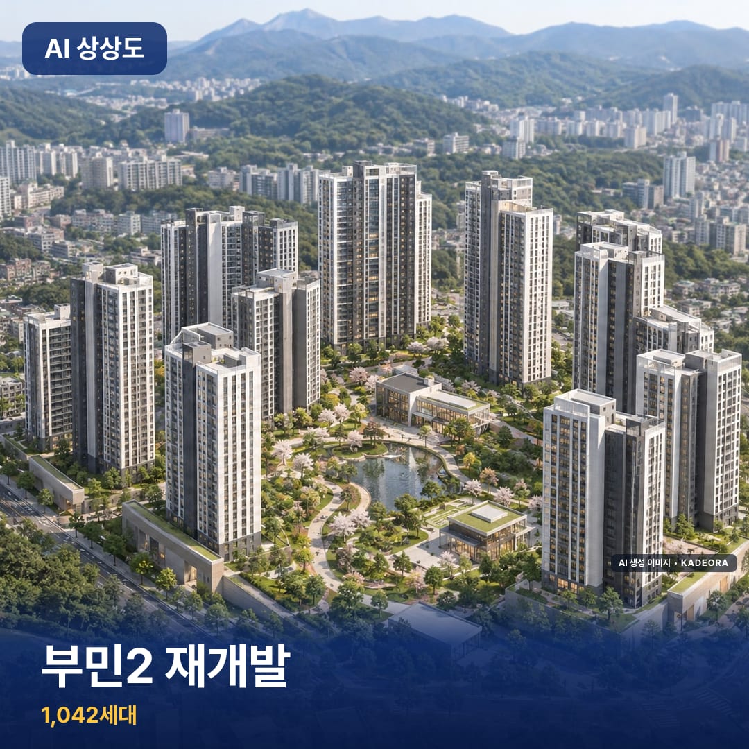 부민2 재개발 단지 썸네일 — AI 생성 이미지