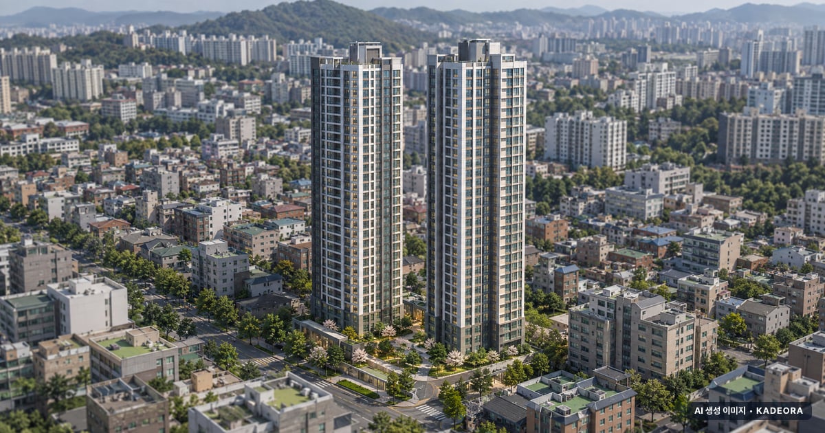 힐스테이트 평거 센트럴 단지 전경 AI 상상도 — 진주시 평거동 261세대