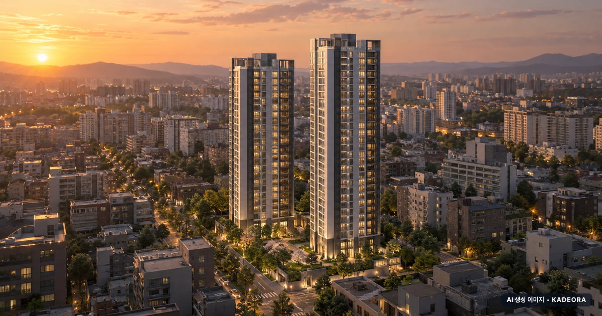 힐스테이트 평거 센트럴 2개동·최고 29층·총 261세대 기준 AI 상상도(노을 항공) — 실제와 다를 수 있음