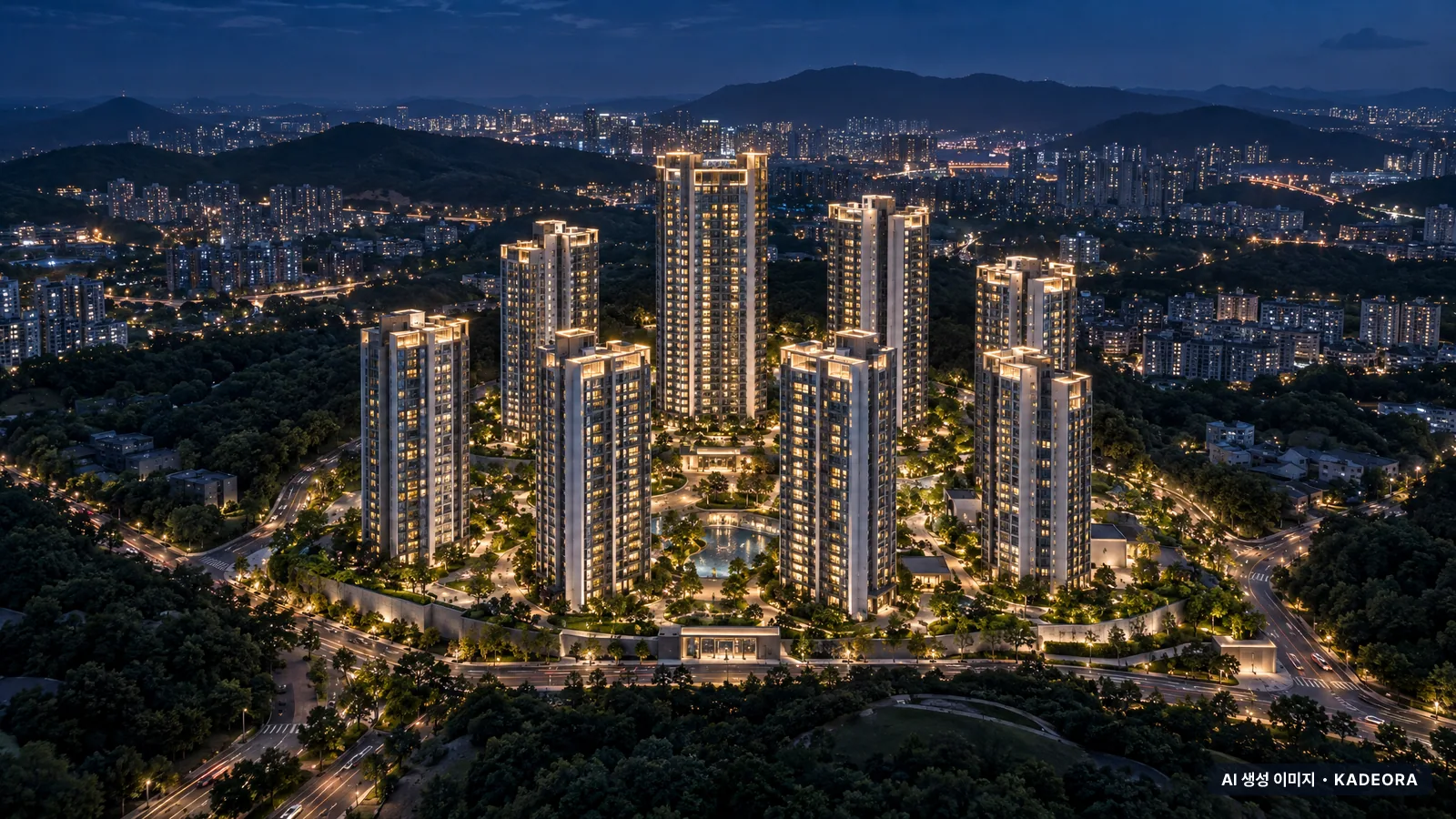순천그랜드파크자이 단지 전경 AI 상상도 — 순천시 풍덕동 997세대