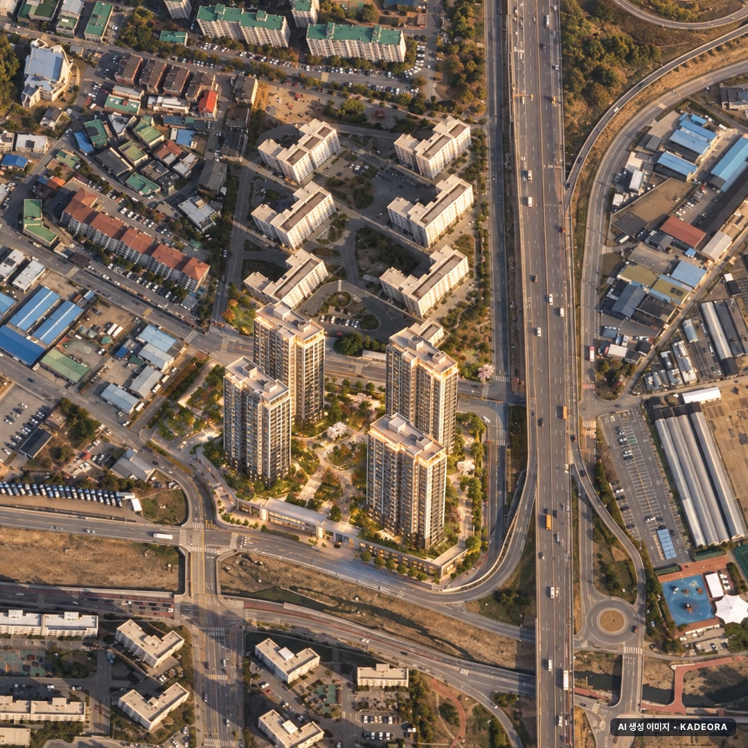 광주태전 경남아너스빌 리미티드 단지 전경 AI 상상도(노을 항공) — 경기 광주시 착공 404세대