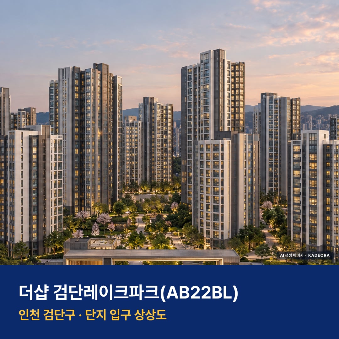 더샵 검단레이크파크 청약 주변 경관 · AI 생성 상상도 · 실제와 다를 수 있음