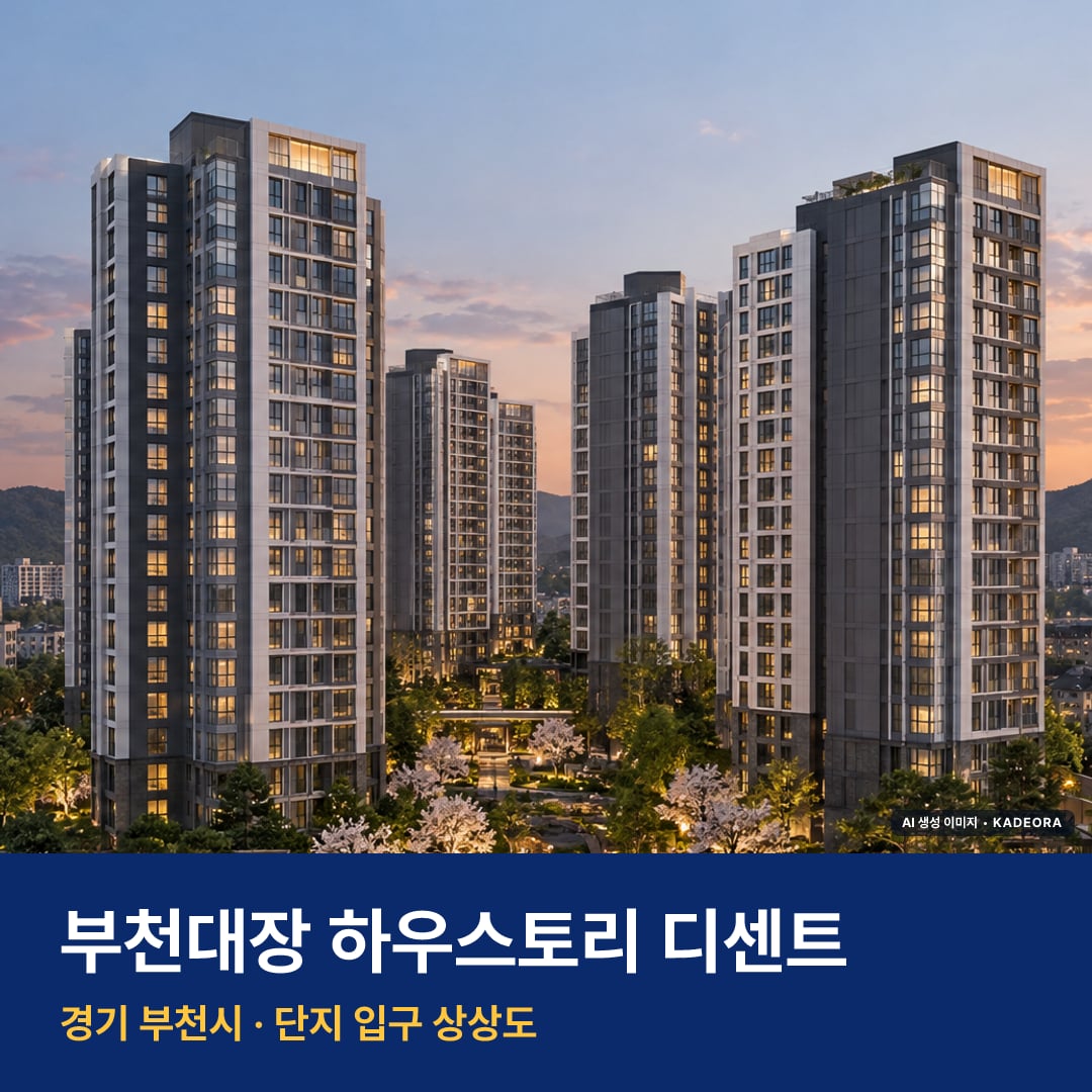 부천대장 하우스토리 디센트 분양가 주변 경관 · AI 생성 상상도 · 실제와 다를 수 있음