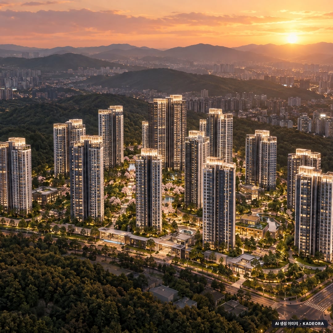 검단신도시 푸르지오 더 파크 13개동·최고 20층·총 919세대 기준 AI 상상도 — 실제와 다를 수 있음 검단신도시 푸르지오 더 파크 13개동·최고 20층·총 919세대 기준 AI 상상도(노을 항공) — 실제와 다를 수 있음
