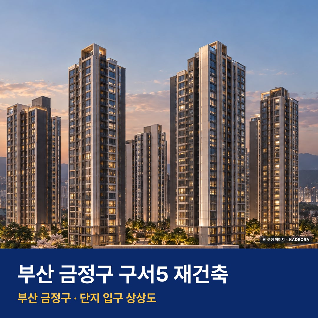 구서5 재건축 단지 전경 AI 상상도 — 금정구 구서동 794세대