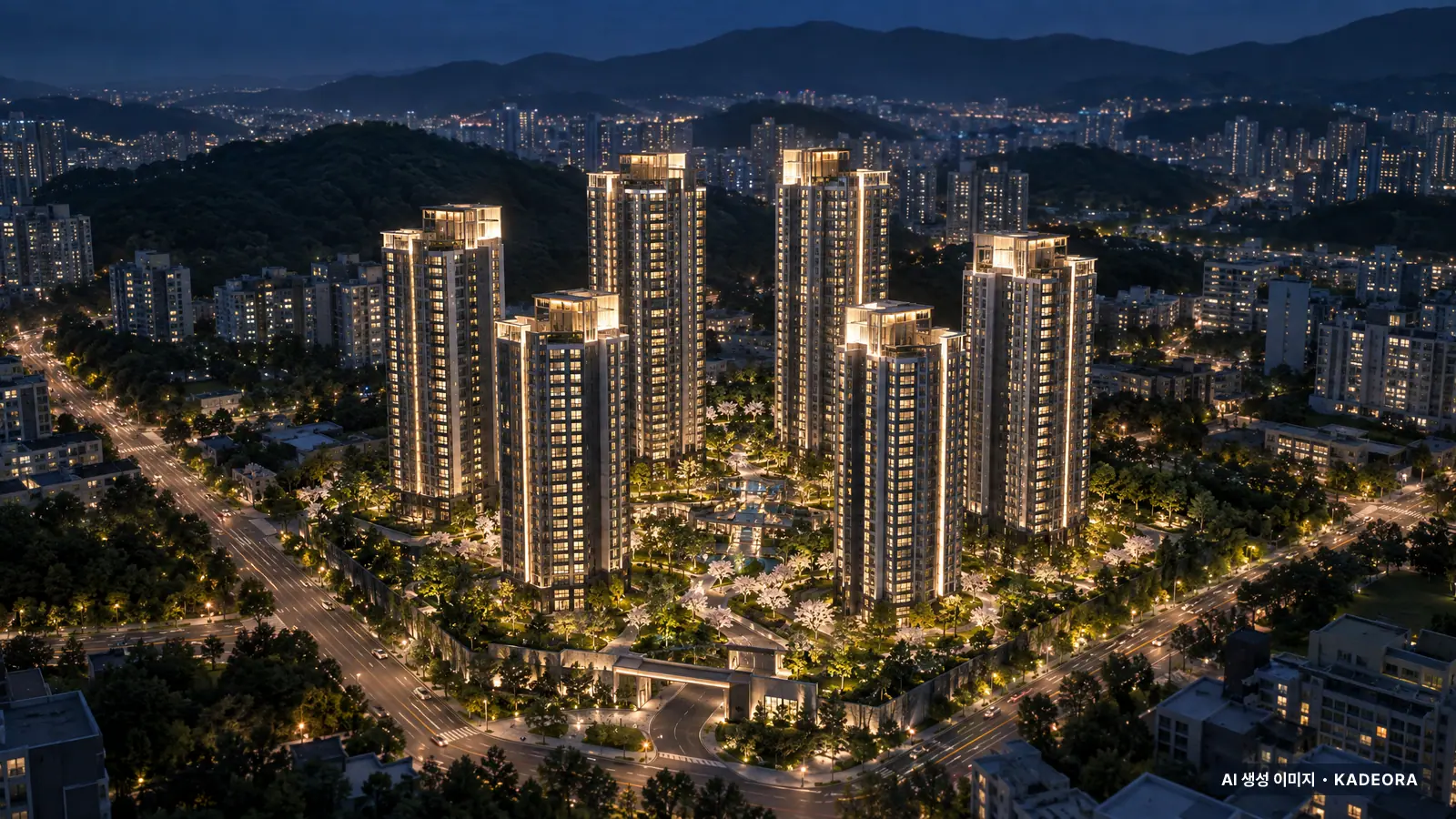 김해 구산 롯데캐슬 시그니처 단지 전경 AI 상상도 — 김해시 구산동 714세대