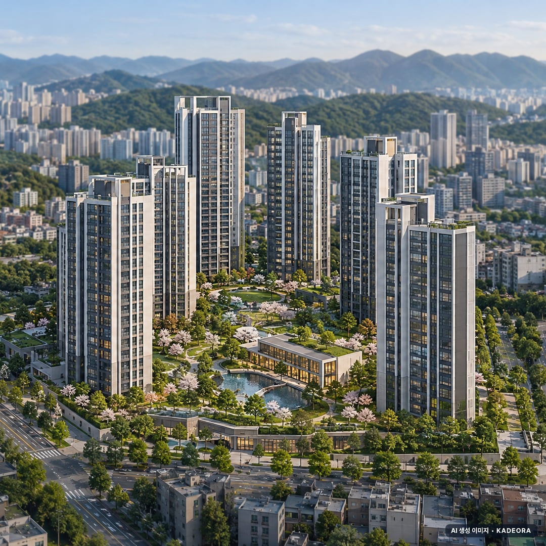 부산 연제구 연산동 태광맨션 가로주택정비 단지 전경 AI 상상도(주간 항공) — 연제구