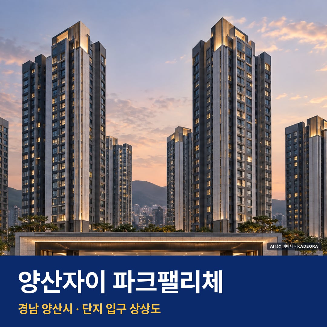 양산자이 파크팰리체 단지 전경 AI 상상도 — 양산시 평산동 842세대