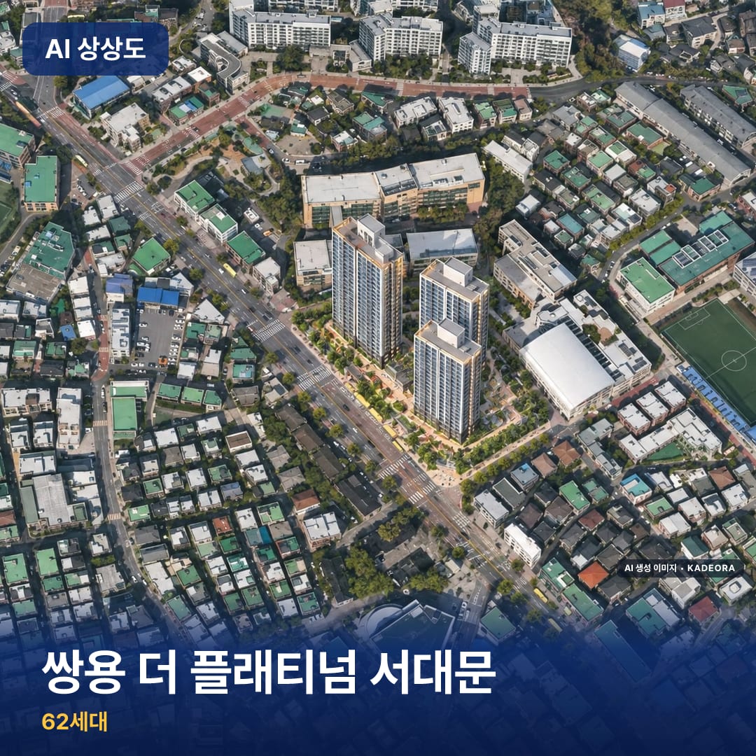 쌍용 더 플래티넘 서대문 단지 썸네일 — AI 생성 이미지