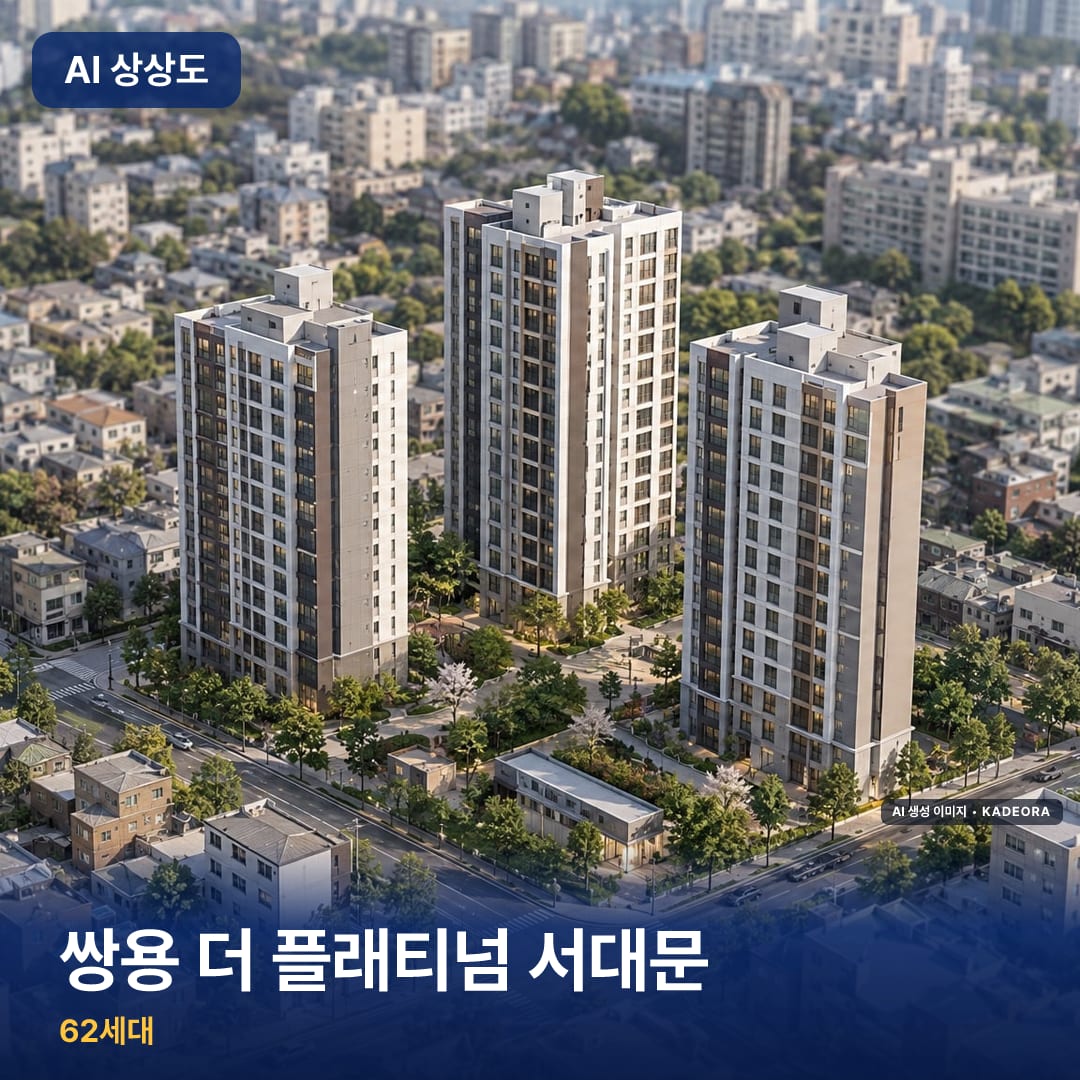 쌍용 더 플래티넘 서대문 단지 썸네일 — AI 생성 이미지
