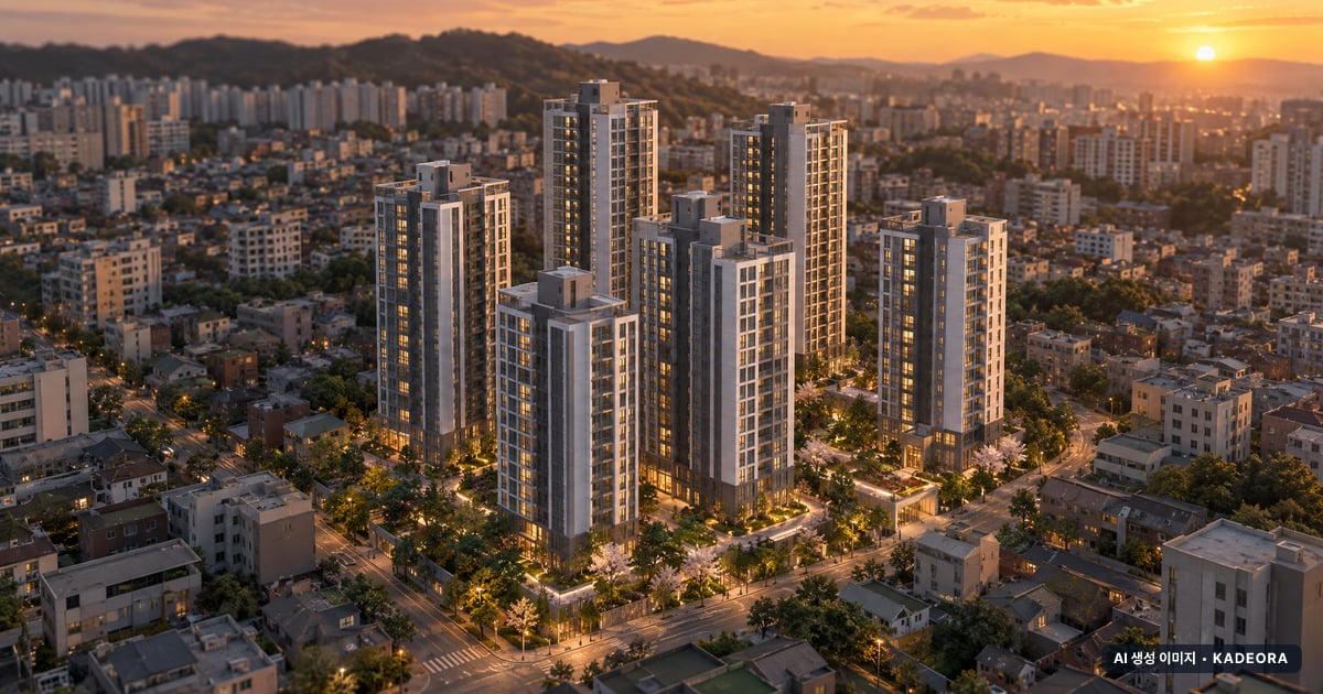 시흥거모지구 대방 엘리움 더 루체Ⅰ(S-2BL) 7개동·최고 23층·총 382세대 기준 AI 상상도 — 실제와 다를 수 있음 시흥거모지구 대방 엘리움 더 루체Ⅰ(S-2BL) 7개동·최고 23층·총 382세대 기준 AI 상상도(노을 항공) — 실제와 다를 수 있음
